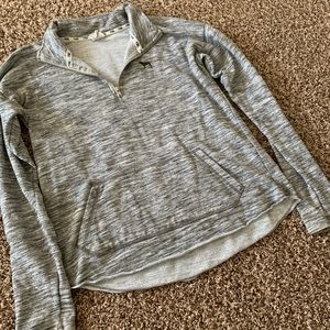 PINK quarter zip grey sweater size medium